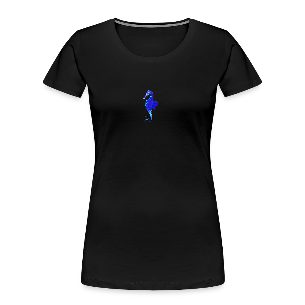 Seahorse minimalist Women’s organic cotton T-Shirt - black