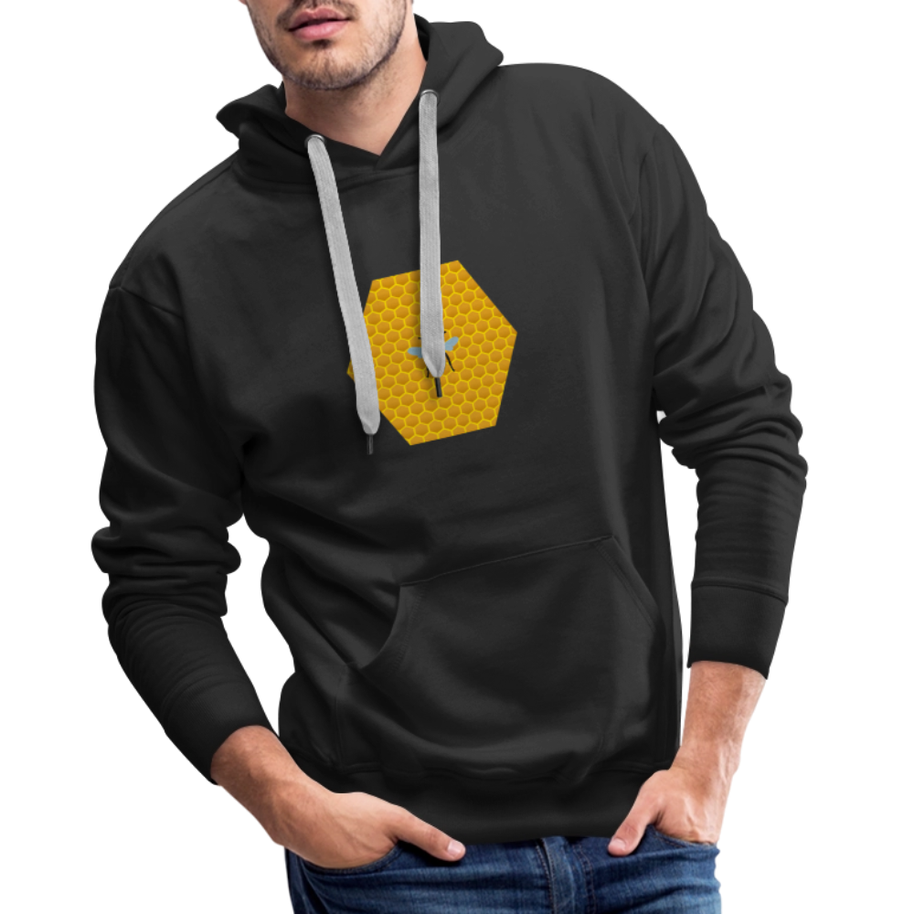 Bee & honeycomb men’s Premium Hoodie - black