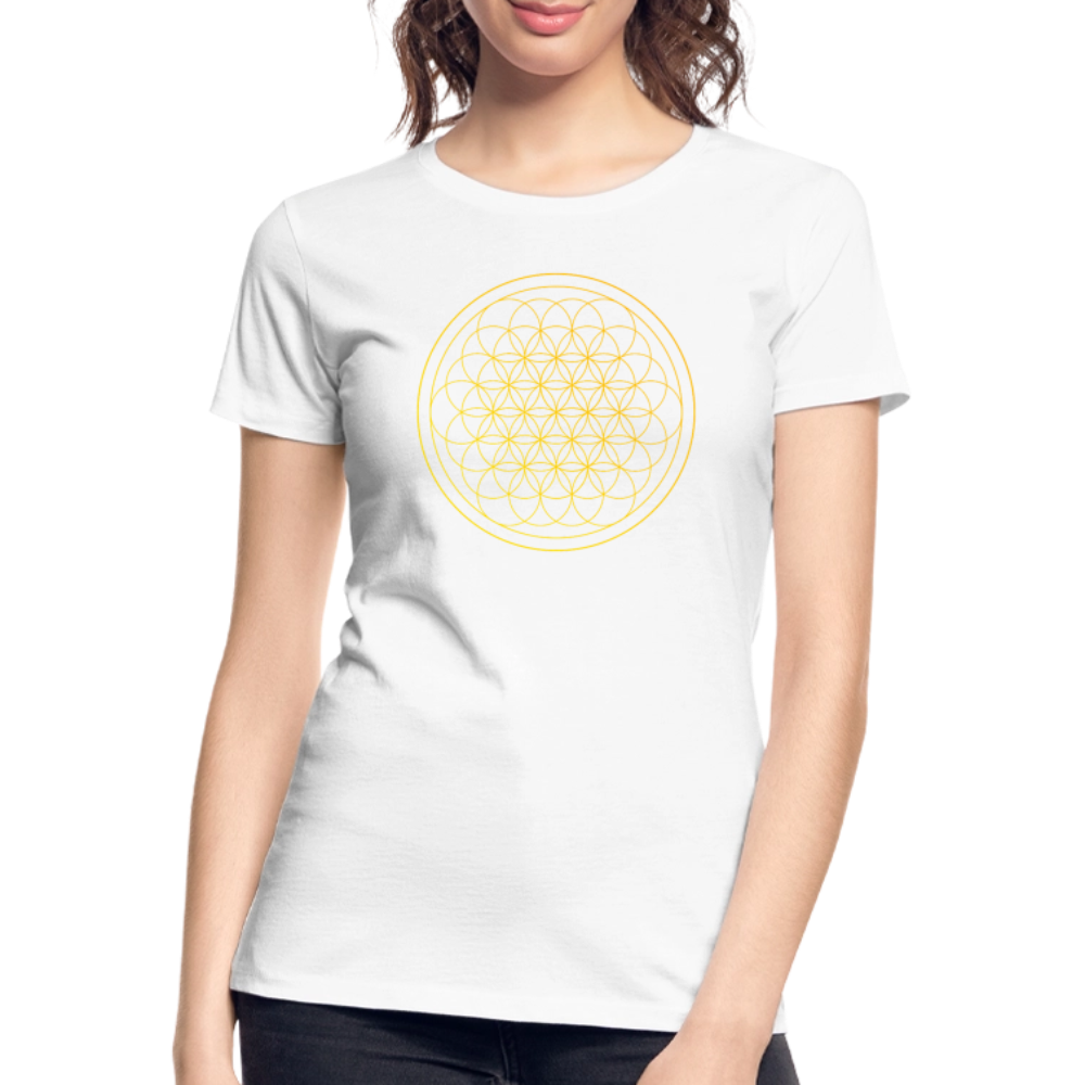 Flower of Life Women’s Premium Organic Cotton T-Shirt - white