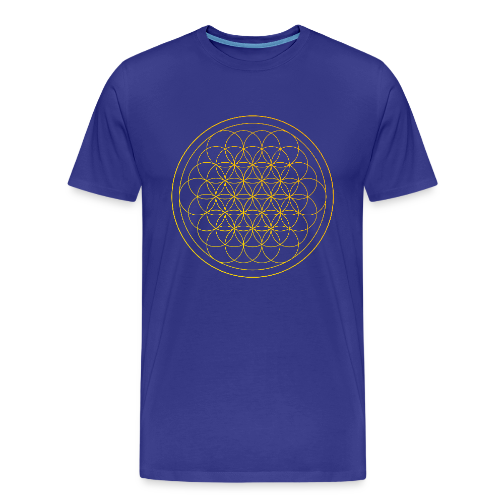 Flower of Life Men’s Premium Organic Cotton T-Shirt - royal blue