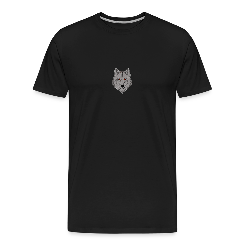 Wolf minimalist men’s organic cotton T-Shirt - black
