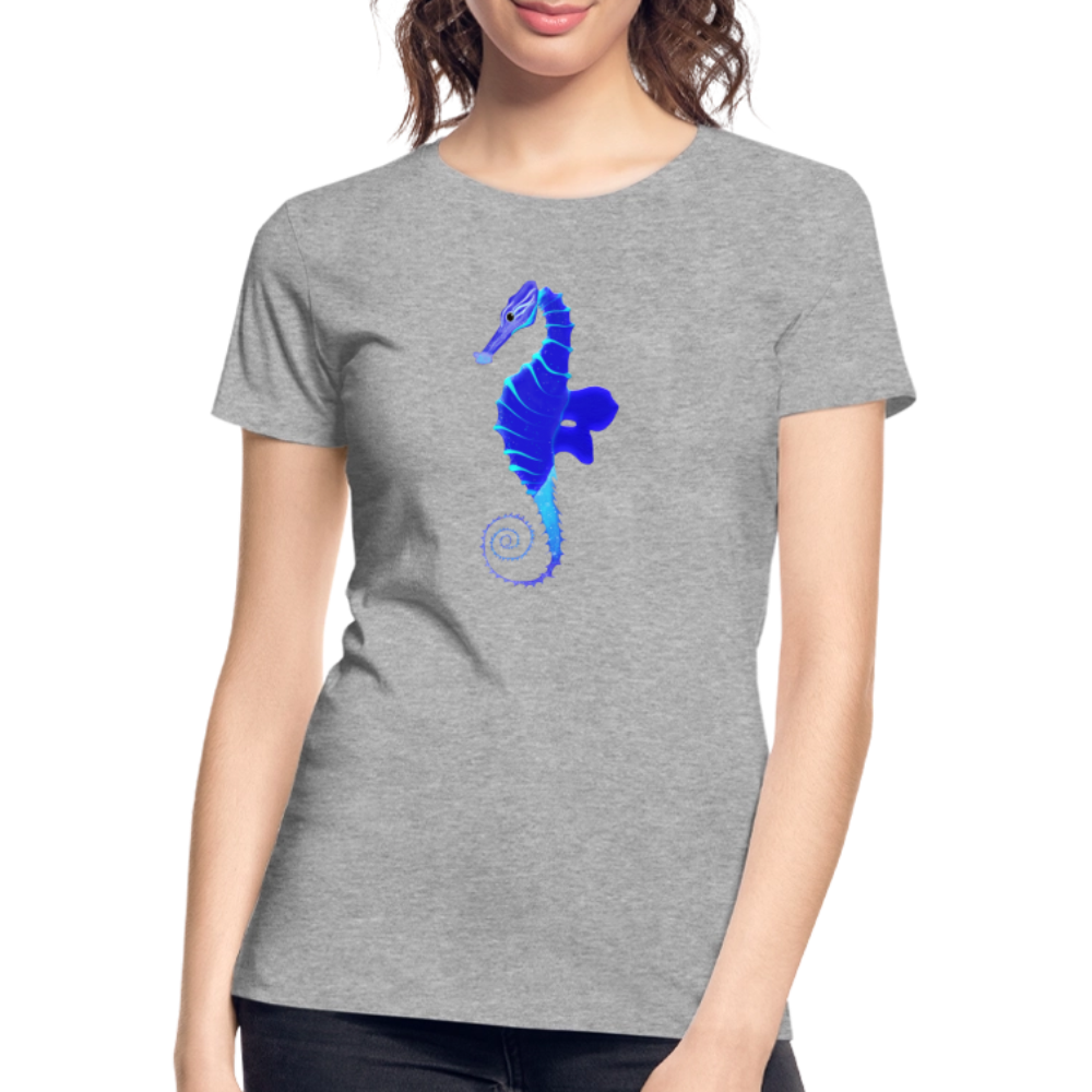 Seahorse Women’s organic cotton T-Shirt - heather grey