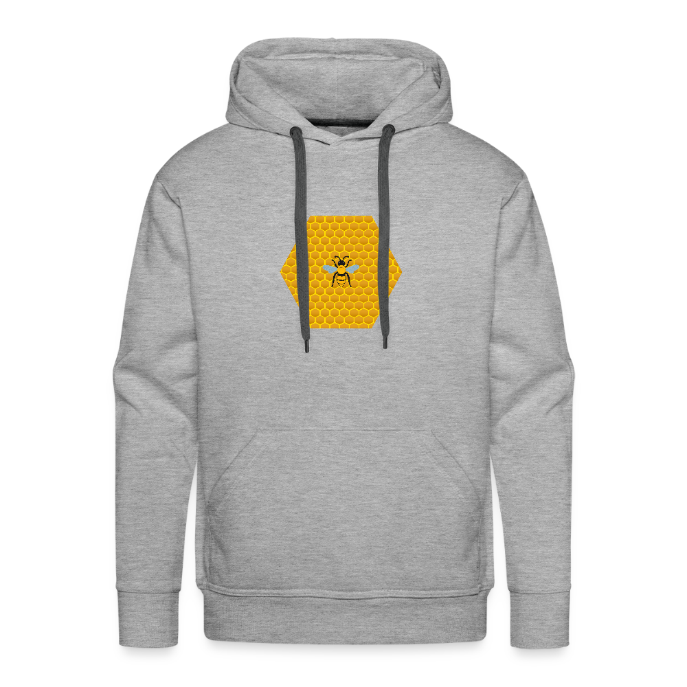 Bee & honeycomb men’s Premium Hoodie - heather grey