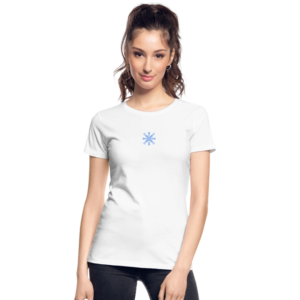 Snowflake Women’s Premium Organic T-Shirt - white