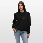 Golden flower of life organic cotton women's sweatshirt - black