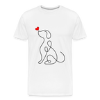 Dog men’s organic cotton T-Shirt - white