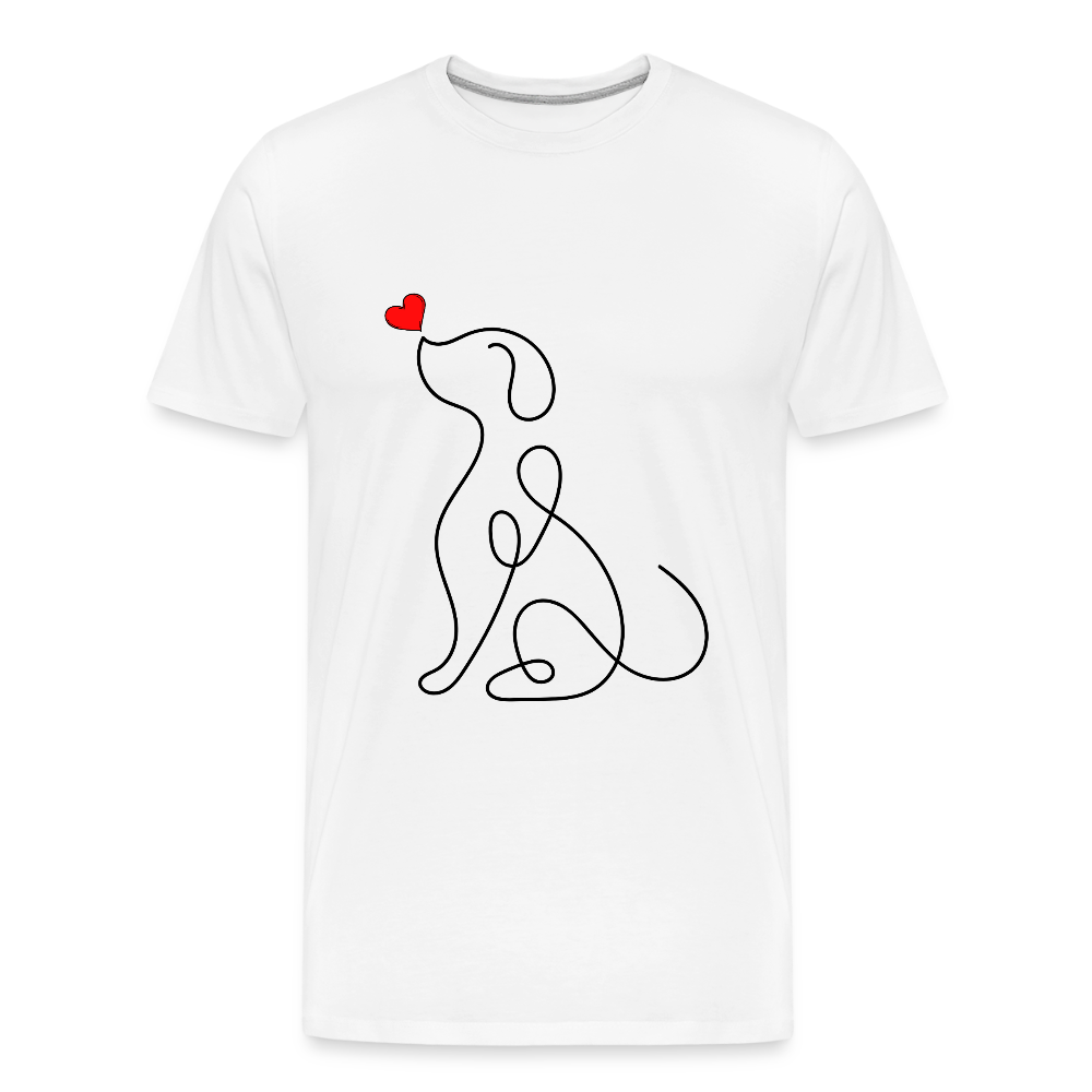 Dog men’s organic cotton T-Shirt - white