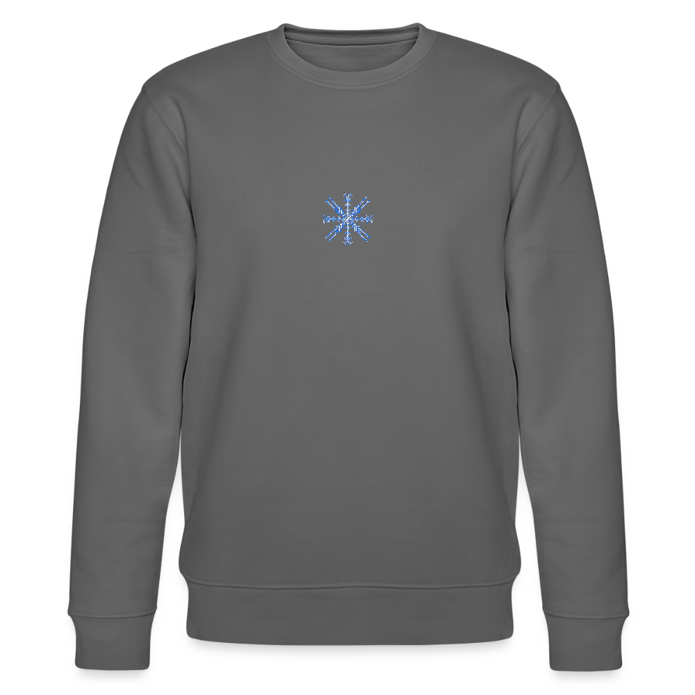 Snowflake organic cotton men's sweatshirt - anthracite
