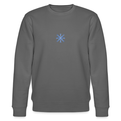Snowflake organic cotton men's sweatshirt - anthracite