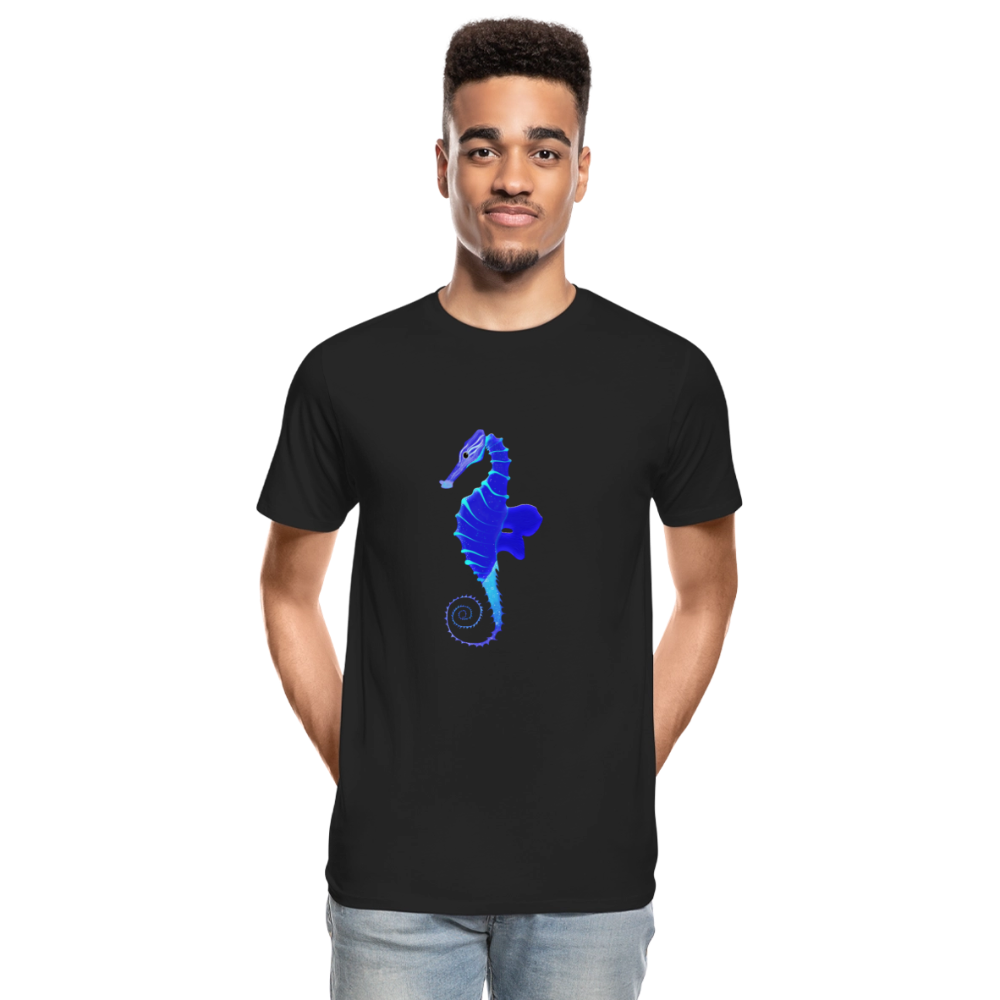 Seahorse Men’s Premium Organic  Cotton T-Shirt - black