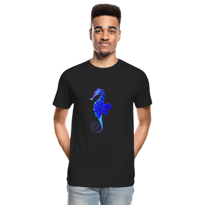 Seahorse Men’s Premium Organic  Cotton T-Shirt - black