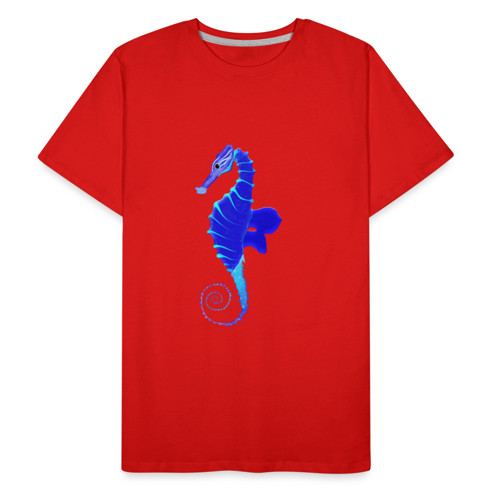 Seahorse Men’s Premium Organic  Cotton T-Shirt - red