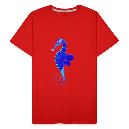 Seahorse Men’s Premium Organic  Cotton T-Shirt - red