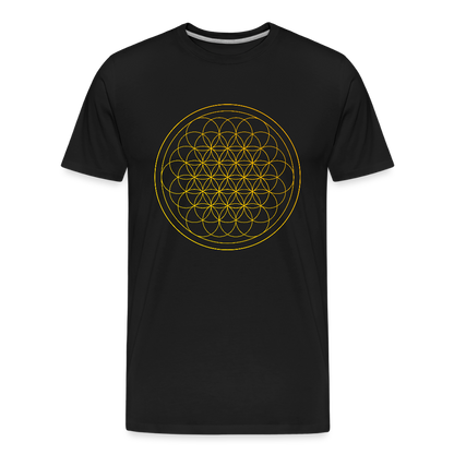 Flower of Life Men’s Premium Organic  Cotton T-Shirt - black