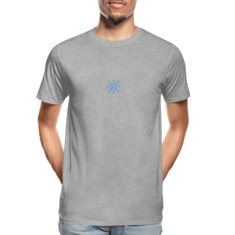 Snowflake Men’s Premium Organic T-Shirt - heather grey