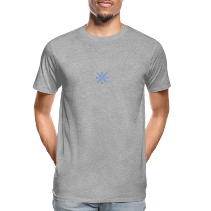Snowflake Men’s Premium Organic T-Shirt - heather grey