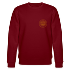 Golden flower of life organic cotton women's sweatshirt - burgundy