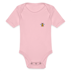Bee Organic cotton short-sleeved Baby Bodysuit - light pink