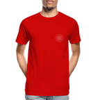 White flower of life men’s organic cotton T-Shirt - red