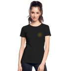 Golden Flower of Life Women’s Premium Organic Cotton T-Shirt - black