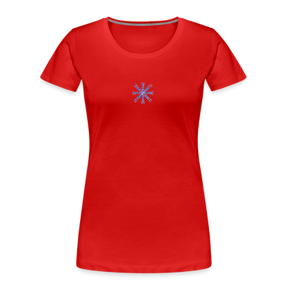 Snowflake Women’s Premium Organic T-Shirt - red