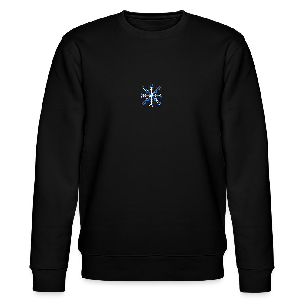 Snowflake organic cotton men's sweatshirt - black