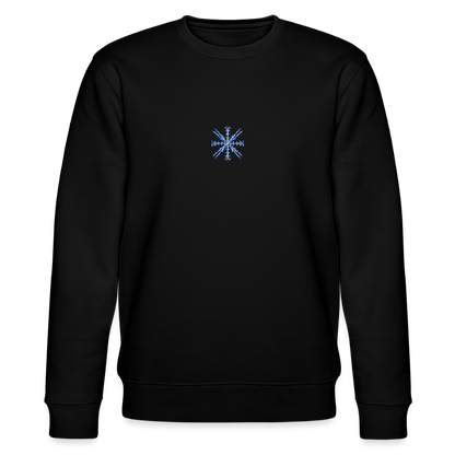 Snowflake organic cotton men's sweatshirt - black