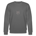 Wolf minimalist Organic cotton sweatshirt - anthracite