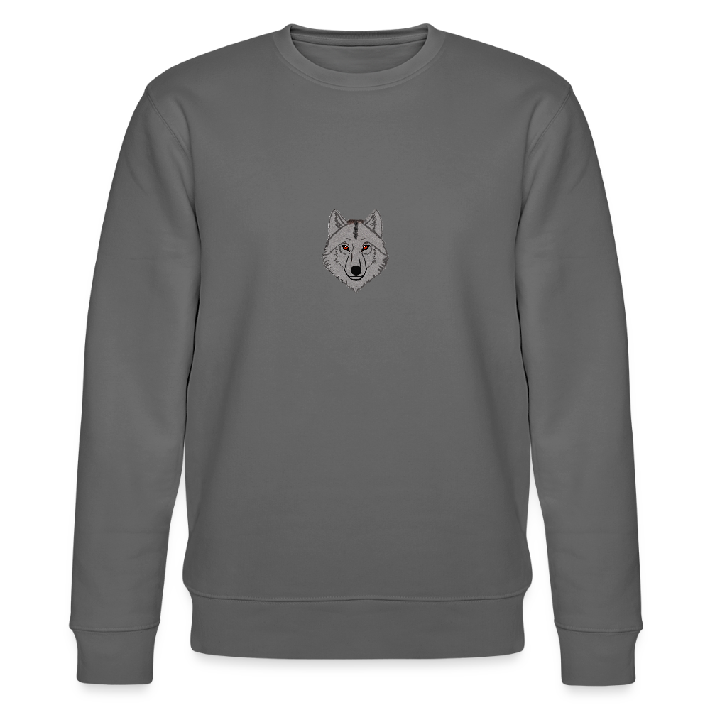 Wolf minimalist Organic cotton sweatshirt - anthracite