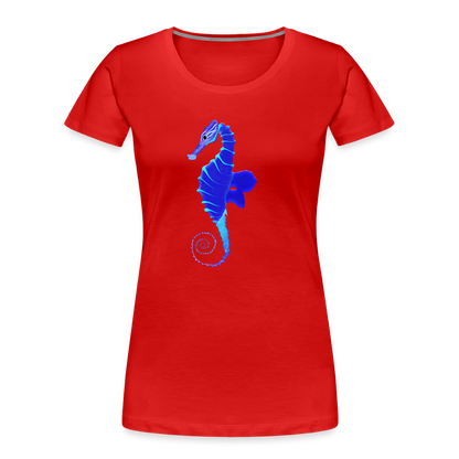 Seahorse Women’s organic cotton T-Shirt - red