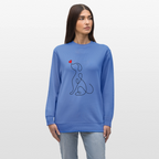 Dog women's organic cotton sweatshirt - bright blue