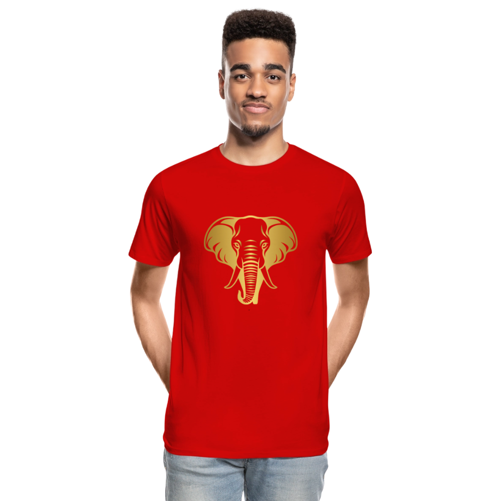 Elephant men’s Organic cotton T-Shirt - red