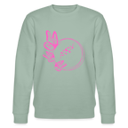 Butterflies women's organic cotton sweatshirt - aloe