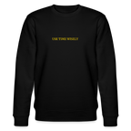 TIME quote organic cotton women's sweatshirt - black