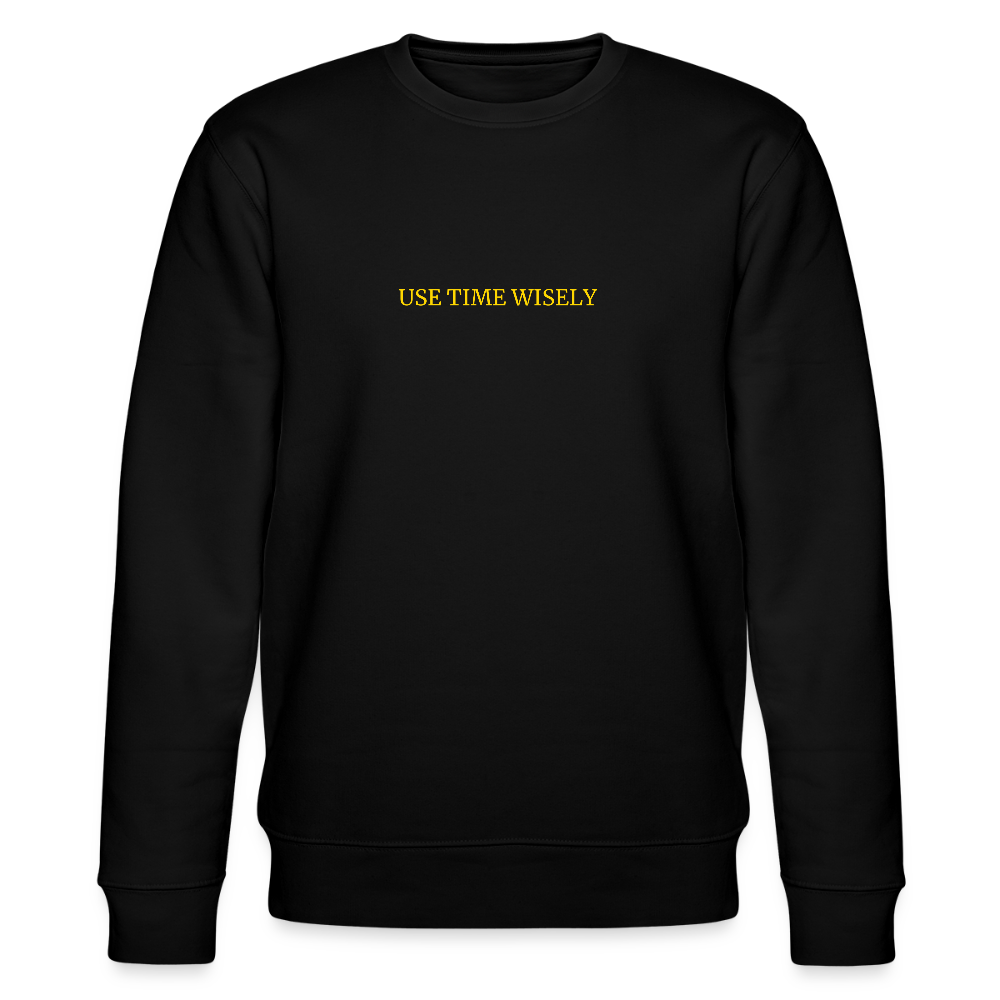 TIME quote organic cotton women's sweatshirt - black