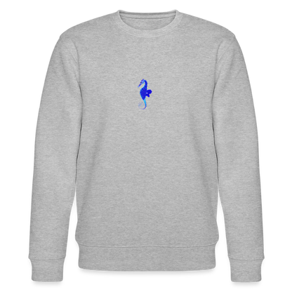 Seahorse minimalist organic cotton men's sweatshirt - heather grey