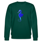 Seahorse organic cotton women's sweatshirt - forest