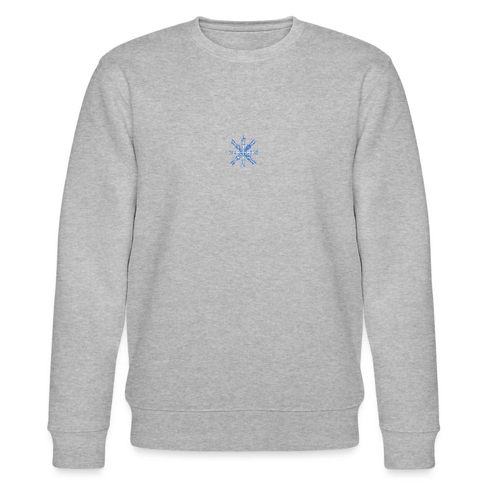 Snowflake organic cotton women's sweatshirt - heather grey