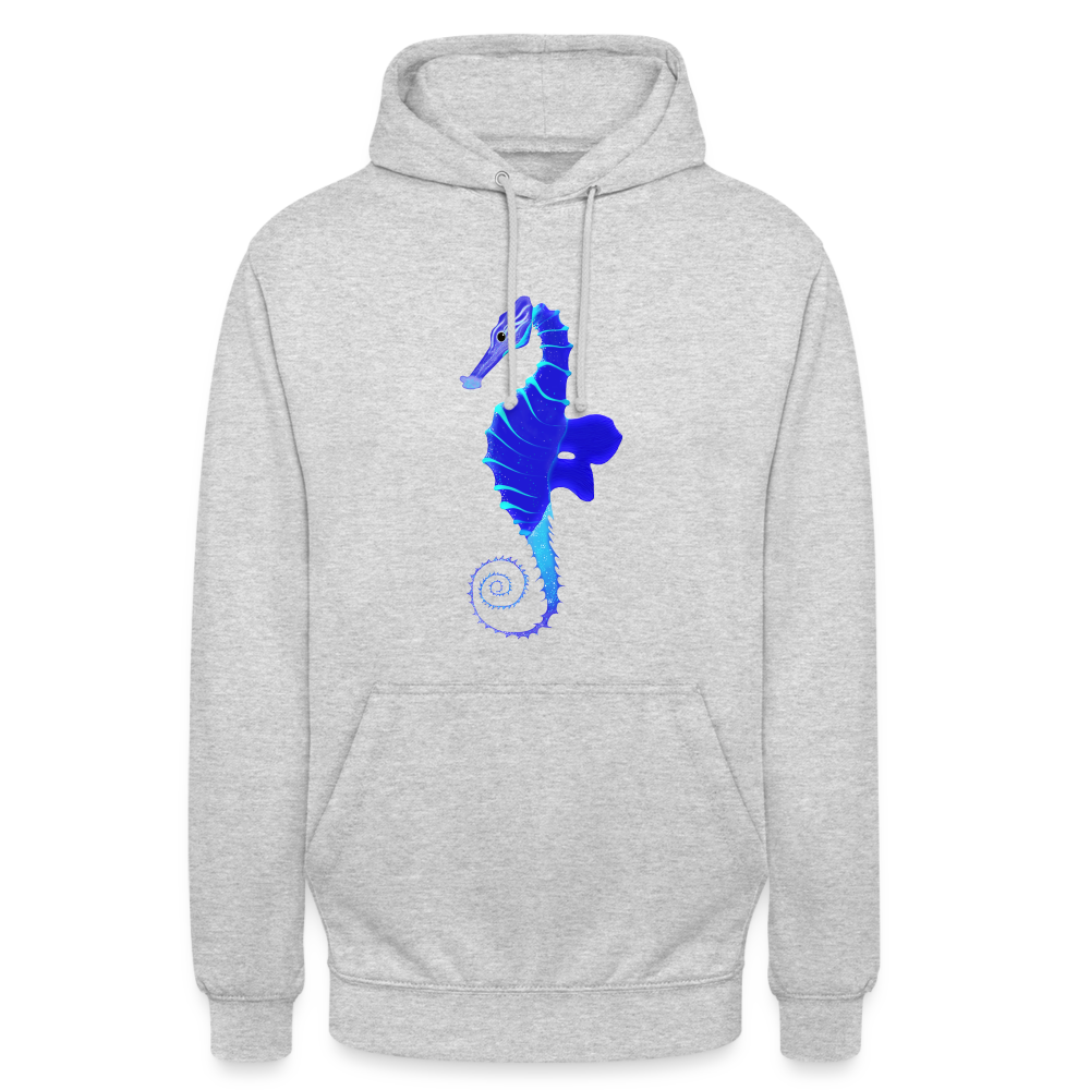 Blue Seahorse Men's Hoodie - light heather grey