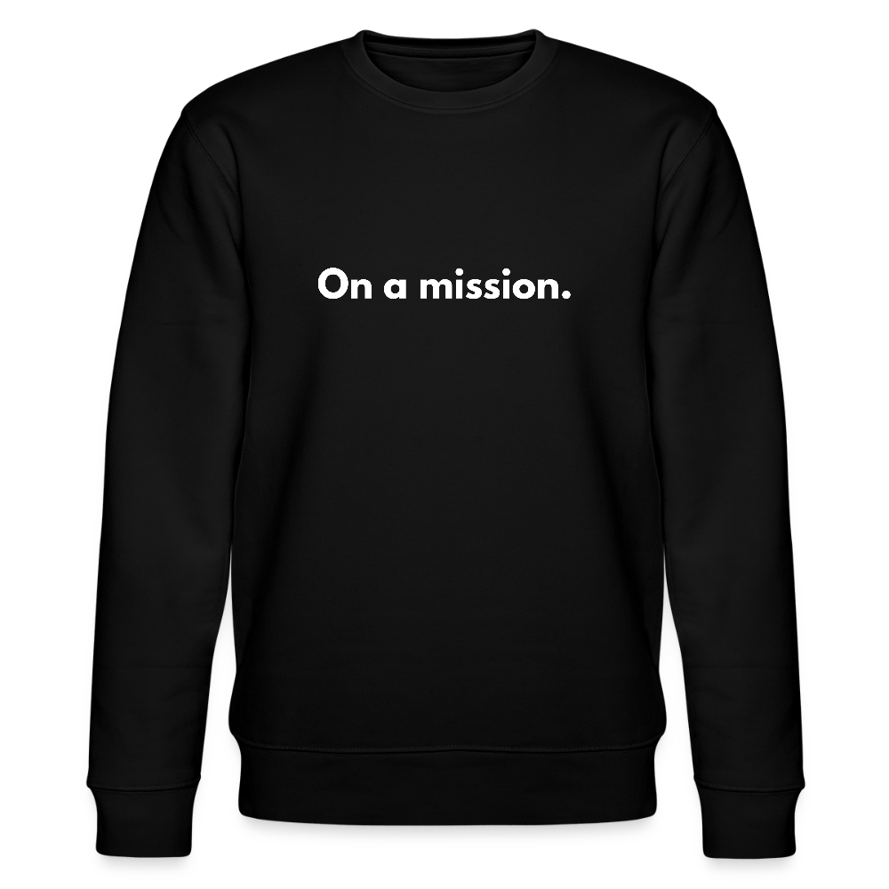 On a mission organic cotton sweatshirt - black