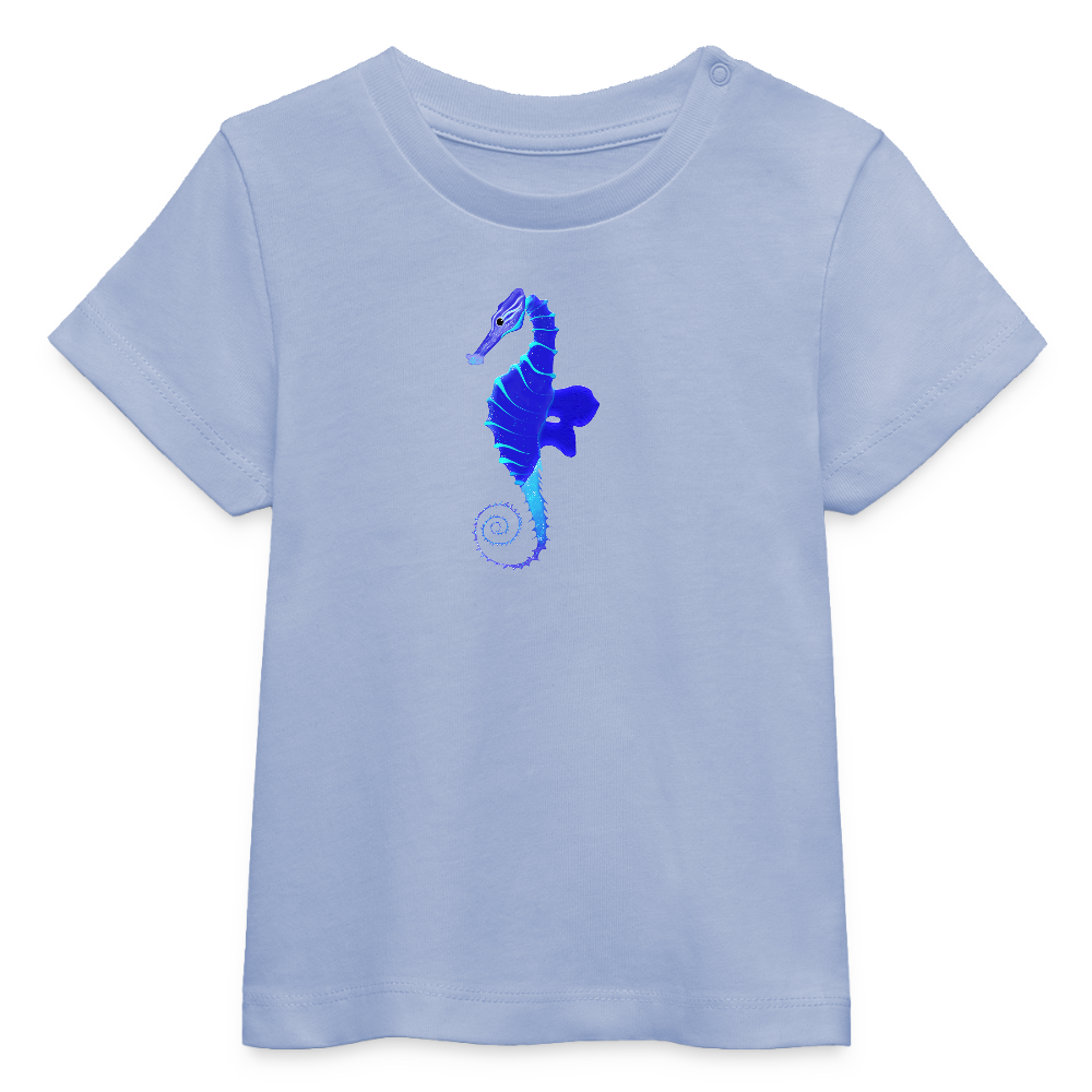 Seahorse Baby Organic T-Shirt - sky