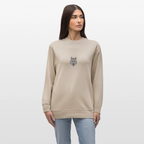 Wolf minimalist organic cotton women's sweatshirt - beige