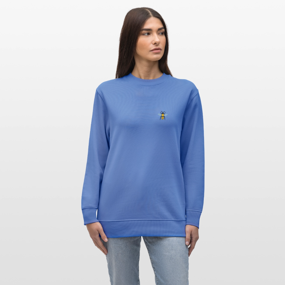 Bee organic cotton women's sweatshirt - bright blue