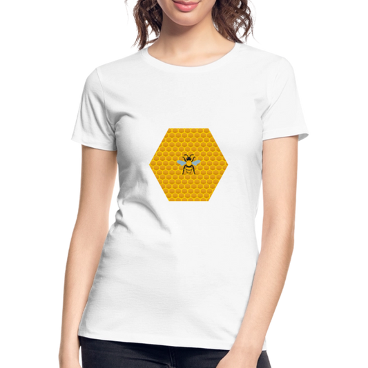 Bee & Honeycomb Women’s Organic Cotton T-Shirt - white