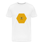 Bee & Honeycomb Men’s Organic Cotton T-Shirt - white