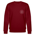 White flower of life organic cotton women's sweatshirt - burgundy