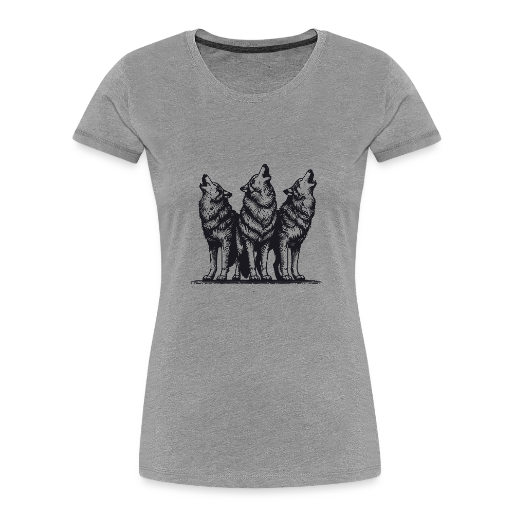 Wolves women’s Organic cotton T-Shirt - heather grey