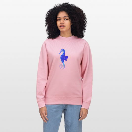 Seahorse organic cotton women's sweatshirt - cotton pink