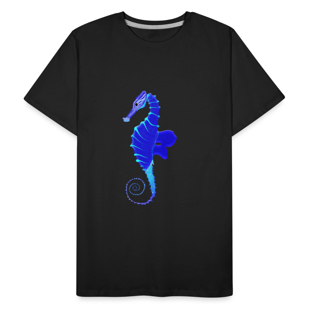 Seahorse Men’s Premium Organic  Cotton T-Shirt - black