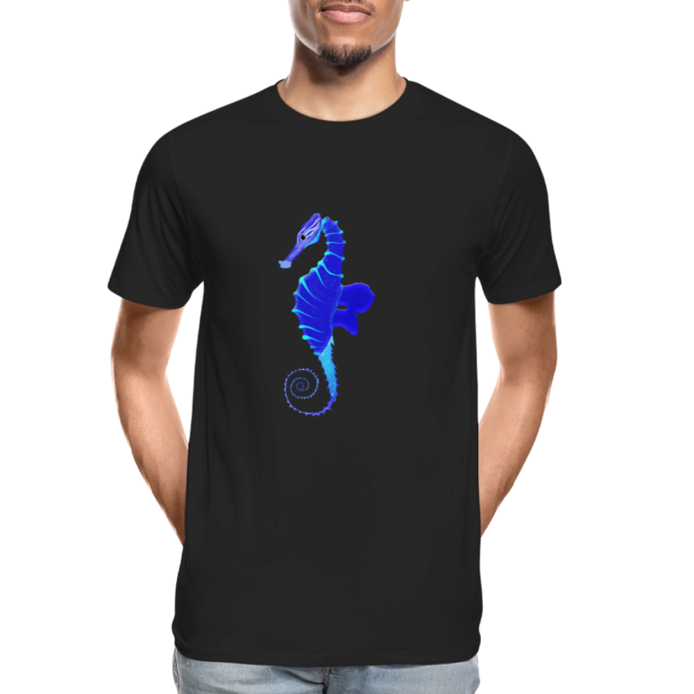 Seahorse Men’s Premium Organic  Cotton T-Shirt - black